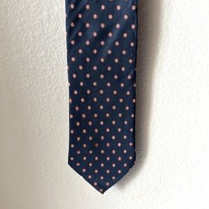 ABRAHAM AND STRAUS Silk Polka Dot Skinny Neck Tie